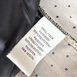 ECI Beige Polka Dot Black & Gold Striped Ruffle Blouse Vest Top Size 12 Photo 9