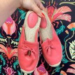 Coach pink Cassidy espadrille leather flats tassel Photo 1