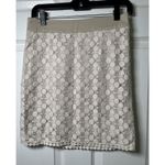 Kensie  Skirt Womens Size 4 Lace overlay ‎ Lined Beige Back Zipper Lining Torn Photo 1