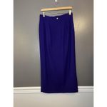 JH Collectibles Skirt Womens Purple Wool Lined Maxi Front Slit Made in USA Size L Photo 4