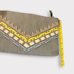 Stylish Gray Tribal Clutch with Colorful Accents Photo 5
