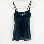 Rampage  Womens Y2K Whimsigoth Witchy Sheer Lace Mesh Babydoll Top Lingerie 34B Photo 8