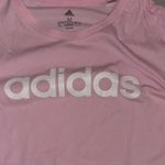 Adidas  Light Pink Tee with White Logo Photo 2