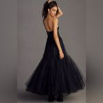 Hutch NWT  Anthropologie Lucia V-Neck Tulle Maxi Black Dress Size 6 Photo 10