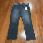 NWT MOTHER Women's Pixie Mid Rise Dazzler Ankle Up in Smoke Jeans size 33 Black Photo 3
