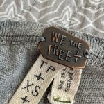 Free People We The Free / Gray Oversized French Scoop Neck T-Shirt Size XS Photo 3