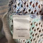 J Jill cotton tie dye crochet open knit 3/4 sleeve tunic length sweater size M White Size M Photo 9