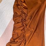 MIDI Skirt Brown Size L Photo 7