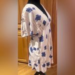 Free People Free People Drapey Shirred Shoulders Melanie Dress in Pearl Combo Floral Size 6 Photo 9