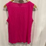 Dana Buchman Cute pink sleeveless metallic beaded collar jewel-look flowy top  Photo 4