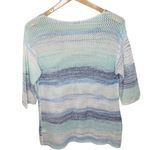 J Jill cotton tie dye crochet open knit 3/4 sleeve tunic length sweater size M White Size M Photo 1