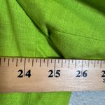 Vintage Lime Green Linen Blend Boyfriend Fit Blazer Jacket Womens 24W Classic Photo 6
