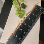 Gold Filled Bracelet Quatrefoil Clover Flower with Cubic Zirconia Crystal Stones Photo 8