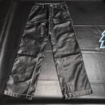 BDG Urban Outfitters Black Leila Faux Leather High Rise Carpenter Pants 25 Photo 0