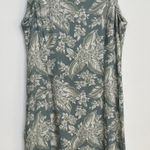 Van Heusen Vintage Palm Tree Seafoam Sleeveless Cream Sheath Dress Women's 8 Photo 0