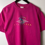 Vintage 90s Dolphins Heads Resort Australia T Shirt Pink Large L Single Stitch Photo 11