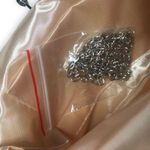 Sequined Peach Beaded Formal Clutch Purse with Crossbody Strap Photo 3