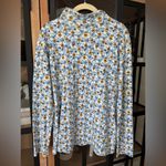 Vintage 90s Winnie The Pooh mockneck sweater long sleeve tee floral print disney Blue Size L Photo 3