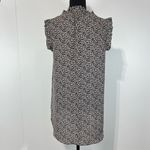 Harlowe $ Graham Harlowe & Graham Sleeveless Tunic Blouse Sz S Women’s Navy & Tan Floral Vines Photo 3