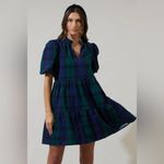 Tuckernuck Sugarlips plaid babydoll dress ruffle tiered holidays hudson jacey splice tartan Photo 6