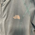 The North Face teal blue green zip up fleece sweatshirt, women’s size large Photo 3