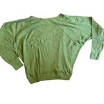 Free People NWT  Santa Clara Thermal Waffle Knit Cotton Top Size M Green Furngull Photo 4