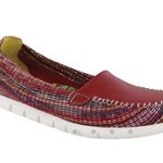 SAS Sunny Slip On Leather Loafer Women 9N Red/Rainbow Everyday Comfort Made USA Red Size 9 Photo 0