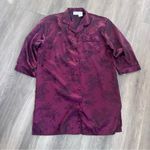 secret treasures  Burgundy Floral Pajama Top Nightgown Photo 0