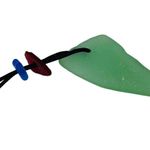 None Seaglass Necklace Green Blue Red Rope Rincon Puerto Rico Adjustable Photo 6