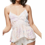 Free People  Pastel Flowy Tank Top Size 6 Photo 0