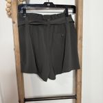 Athleta High Waist Paperbag Tie Waist Shorts Olive Green Women Size 4 Photo 4