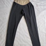 Motherhood  Maternity Gray Over Belly Full Panel Leggings‎ Size Large CottonBlend Photo 0