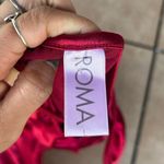 Red satin mini dress with halter neck Photo 6