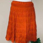 Max Studio Burnt Orange Tiered A Line Skirt Photo 1