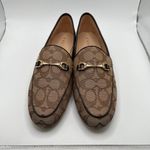 Coach NWB  Haley Loafer brown logo size 8 women’s flat slip on loafer leather Photo 3