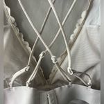 PINK - Victoria's Secret Victoria’s Secret PINK Cream Lace Strappy Back Bra Size Large Photo 3