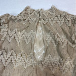 Free People Size XS Simone Crochet Lace Mock Neck Bell Sleeve Mini Shift Dress Photo 11