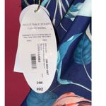 Lush Leaves Navy Floral Tummy Panel One Piece Swimsuit Size 24W Blue Photo 2