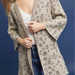 Anthropologie  Cupcakes And Cashmere Animal Print Cardigan Photo 0