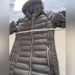Michael Kors  Silver Packable Down Filled Long Hoodie Jacket Winter Coat Sz L GUC Photo 6