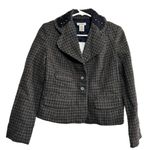 Sundance  Tweed Riding Jacket Wool Studded Plaid Blazer Pockets Gray Blue P4 NWT Photo 0