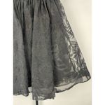 Guess Strapless Fit n Flair Jacquard Mesh Foliage Print Black Mini Dress Size 2 Photo 2