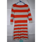 Banana Republic Women's Orange Grey Striped Knit Mini Dress S Photo 2