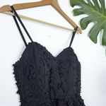 H&M Textured 3D Flower Petal Cocktail Dress in Black Photo 6