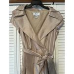 Willow Glenn New York Champagne Metallic Wrap Dress Formal Cocktail Sz 14 lined Gold Photo 3