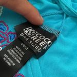 Coco reef  Swim Cover Up Dress Blue‎ Floral Embroidered V Neck Drawstring Large Photo 3