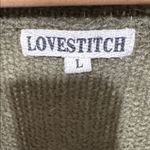 Lovestitch  Olive Green Mohair Blend Top Sheer Size Large Photo 1