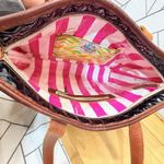 Consuela  Black Quilted Patent Tote Floral Embroidery Leather Shoulder Bag Purse Photo 10