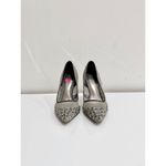 Bourne Samantha Embellished Rhinestone Mesh Pointed Pump Heels Silver Women's 38 Size 8 Photo 3