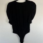 EUC 21 Saints Ruffled Sleeve Black Bodysuit sz S Photo 8